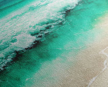 Carregar imagem no visualizador da galeria, Canvas Print, Painting of Emerald Green Waves, Framed Canvas Art, whimsical ocean art, framed wall art
