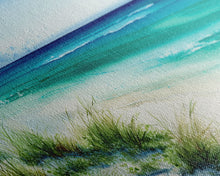 Carregar imagem no visualizador da galeria, Canvas Print, Painting of Emerald Green Waves, Framed Canvas Art, whimsical ocean art, framed wall art
