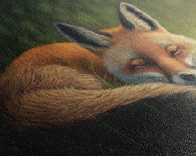 Carregar imagem no visualizador da galeria, Cute Sleeping fox Framed Canvas Wall Art, Canvas Print Decor for Home &amp; Office Decoration Canvas Ready to Hang
