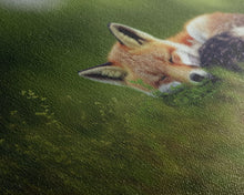 Cargar imagen en el visor de la galería, Cute Sleepy Fox Art, Animal Prints, Nature Art, Framed Canvas Print, Cute animal wall art, above sofa art
