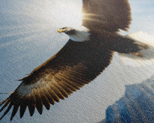 Carregar imagem no visualizador da galeria, Bald Eagle in a Mountain Clouds Canvas Wall Art Design, Framed Canvas Print Decor for Home &amp; Office Decoration, CANVAS READY to Hang
