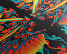 Carregar imagem no visualizador da galeria, Butterfly Fire Rorschach Art, Dual Meaning, Framed Canvas Print, Optical Illusion Art
