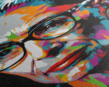 Load image into Gallery viewer, Notorious RBG, Ruth Bader Ginsburg Pop Art Portrait, Framed Canvas Print, Colorful Historic Figure Art
