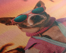 Cargar imagen en el visor de la galería, Chihuahua Wall Print, Dog Print, Dog Sunglasses, Dog In Pink Tracksuit, Funny Art, Framed Wall Art, Framed Canvas, Wall Print, Wall Canvas
