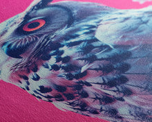 Carregar imagem no visualizador da galeria, Bird Art, Owl Wall Print, Animal Art Print, Abstract Art, Animal Portrait, Pink Art, Framed Wall Art, Framed Canvas, Wall Print, Wall Canvas
