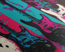 Load image into Gallery viewer, Electric Guitar Graffiti Punk Pop Art, Instrument Drawings, Framed Canvas Print, Pop Art, Splatter Art, Large Living Room Wall Decorr
