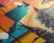 Load image into Gallery viewer, Desert Art, California Themed Wall Art, Framed Canvas Prints, 3 Piece Wall Art, 3 Panel Triptych Art, Retro Style, Orange Hues Art
