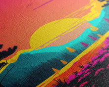 Load image into Gallery viewer, Retro Pop Art Landscape, Surrealist / Psychedelic Art, Framed Canvas Print, Nature Art
