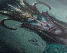 Carregar imagem no visualizador da galeria, Aesthetic Loki the Trickster God, Norse Mythology, Framed Canvas Print, Extra Large Art, Fantasy Decor, Pastel Aesthetic Art
