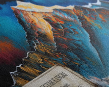 Cargar imagen en el visor de la galería, Chongtar Kangri, Travel Poster Wall Art, Framed Canvas Print, Mountain Art, Mountain Landscape Painting
