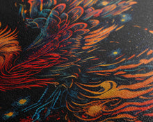 Load image into Gallery viewer, Phoenix In Flames, Retribution, Framed Canvas Print, The Phoenix, Framed Wall Art, Original Painting Phoenix, Fire Chicken
