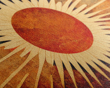 Carregar imagem no visualizador da galeria, Abstract Midcentury Modern Sunburst, Canvas Print, Art Deco Style wall art, sun with sun rays, sun burst, boho style
