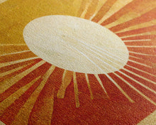 Carregar imagem no visualizador da galeria, Abstract Midcentury Modern Sunburst, Canvas Print, Art Deco Style wall art, sun with sun rays, sun burst, boho style, ready to hang
