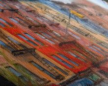 Cargar imagen en el visor de la galería, Colorful Abstract Row Of Buildings City Canvas Print, Large Urban Art Print, Cityscape Art, Vibrant Art, Panoramic, Wall Art, Canvas Print
