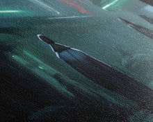 Cargar imagen en el visor de la galería, City Canvas Art Print, City Art, Dark Night Street Art, Urban Art, Neon Lights In City, Large Urban Art, Panoramic, Wall Art, Canvas Print
