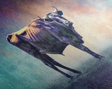 Carregar imagem no visualizador da galeria, Bull Wall Art, Animal Wall Art, Nature Art, Minimalist Art, Panoramic Wall Decor, Canvas Print, Wall Art, Framed Canvas Art
