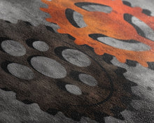 Load image into Gallery viewer, Gears Wall Art, Mechanical Design Wall Decor, Steampunk Art, Red Black, Panoramic Wall Decor, Canvas Print, Wall Art, Framed Canvas Art
