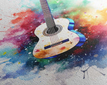 Cargar imagen en el visor de la galería, Cosmic Acoustic Guitar Wall Art Framed Canvas Print, Guitar Art, Guitar Wall Art, Music Art, Guitar Poster, Guitar Player Gift, Guitar Gifts
