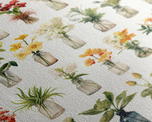 Carregar imagem no visualizador da galeria, Cute Kawaii Floral Print, Flowers In Vases, Framed Wall Art, Canvas Print, Botanical Wall Decor, Dried Flower Large Art, Abstract Flower Art
