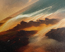 Cargar imagen en el visor de la galería, Cliffs of Scotland wall art, watercolor, canvas print, landscape wall art
