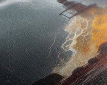 Load image into Gallery viewer, Lighthouse Oil Painting Canvas Print, Light house landscape print, Lighthouse in a storm with lightning and thunder, waves crashing
