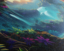 Carregar imagem no visualizador da galeria, Fantasy Forest Wall Art, Waterfalls, Forest Wall Art, Trees Wall Print, Panoramic Art, Wall Art, Canvas Art, Landscape Art, Gaming Wall Art
