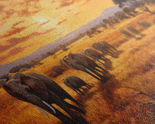 Load image into Gallery viewer, Elephant Wall Art, Animal Art, Safari Wall Art, Panoramic Art, Wall Art, Canvas Art, Landscape Art, Rustic Wall Decor, Military Gift, Prints
