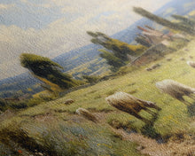 Load image into Gallery viewer, Countryside Painting, Sheep Wall Art, Farm Animals, Farm Art, Panoramic Art, Wall Art, Canvas Art, Landscape Art, Farmhouse Wall Art
