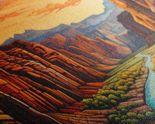 Load image into Gallery viewer, Canyon Wall Art, River Wall Print, Panoramic Art, Wall Art, Canvas Art, Landscape Art, Gift For Him, Rustic Wall Decor, Teen Boy Wall Art
