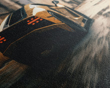 Cargar imagen en el visor de la galería, Cool Supercar Art, Framed Canvas Print, Cyberpunk Sportscar Painting, Futuristic Supercar Painting, Man Cave Decor, Gift For Him, Car Guy
