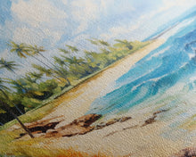 Load image into Gallery viewer, Palm Tree Beach Print, Beach Art, Framed Canvas Art, Original Beach Painting, Palm Tree Poster, Landscape Painting, Tropical Decor
