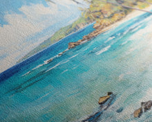 Load image into Gallery viewer, Palm Tree Beach Print, Beach Art, Framed Canvas Art, Original Beach Painting, Palm Tree Poster, Landscape Painting, Tropical Decor
