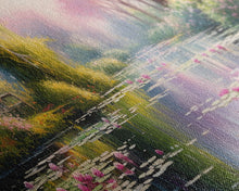 Carregar imagem no visualizador da galeria, Fantasy Art, Lake Wall Print, Water Lilies Wall Art, Trees Wall Art, Panoramic Art, Wall Art, Canvas Art, Landscape Art, Long Wall Art
