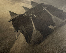 Carregar imagem no visualizador da galeria, Black And White Art, Witch Wall Decor, Horror Art Print, Gothic Wall Art, Canvas Print, Wall Art, Vertical Print, Home Decor, Wall Decor
