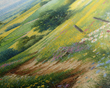 Load image into Gallery viewer, Countryside Wall Art, Wildflowers Wall Art, Meadow Wall Print, Canvas Print, Wall Art, Vertical Art, Country Wall Art, Landscape Art
