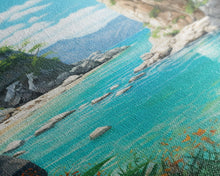 Carregar imagem no visualizador da galeria, Beach Cove Wall Art, Ocean Print, Seashore Wall Art, Canvas Print, Wall Art, Vertical Art, Seascape Art Print, College Dorm Decor, RV Decor
