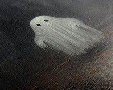 Carregar imagem no visualizador da galeria, Cute Lil Boo, Ghost Print, Halloween Canvas Art, Framed Canvas Print, Funny Halloween Decor, Ghost Art, Victorian Goth Art
