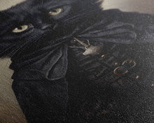 Load image into Gallery viewer, Cute Victorian Cat Portrait, Halloween Decor, Oil Painting Of A Gothic Victorian Cat, Halloween Wall Art, Framed Canvas Print
