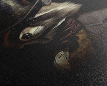 Carregar imagem no visualizador da galeria, Funny Raccoon Art, Framed Canvas Print Or Poster, Funny Halloween Art, Victorian Raccoon Oil Painting Portrait, Victorian Business Raccoon
