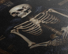 Load image into Gallery viewer, Victorian Halloween Art, Floral Skeleton, Framed Canvas Print, Skeletal Art, Halloween Art Print, Halloween Decoration, Halloween Printables
