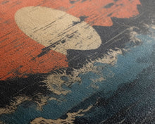 Cargar imagen en el visor de la galería, Japanese Ukiyo-e Ink Block Canvas Prints, Triptych Art, 3 Panel Wall Art, 3 Piece Set, Framed Canvas Art, Wall Decor, Above Couch Art
