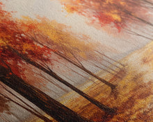 Cargar imagen en el visor de la galería, Fall Decor, 3 Piece Wall Art Set, Autumn Forest Oil Painting Canvas Prints, Fall Decorations, Halloween Art, Fall Forest Landscape Painting

