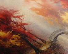 Carregar imagem no visualizador da galeria, Fall Decor, 3 Piece Wall Art Set, Autumn Forest Oil Painting Canvas Prints, Fall Decorations, Halloween Art, Fall Forest Landscape Painting
