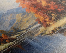 Carregar imagem no visualizador da galeria, Fall Centerpiece Decor, Framed Canvas Prints, Autumn Landscape Paintings, 3 Piece Art, Triptych
