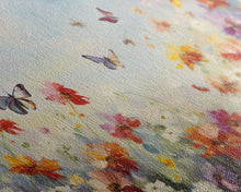 Carregar imagem no visualizador da galeria, Butterly Wall Print, Wildflower Wall Art, Wildflower Meadow, Canvas Print, Set Of 3 Prints, Wall Art, 3 Piece Wall Art, Botanical Art
