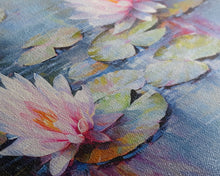 Load image into Gallery viewer, Lotus Wall Art, Floral Art Print, Water Lily Art, Canvas Print, Wall Art, 3 Piece Wall Art, Boho Wall Art, Farmhouse Wall Art, Closing Gift
