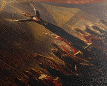 Load image into Gallery viewer, The Cursed Circus, Unique Halloween Art, Framed Canvas Print, Halloween Poster Art, Horror Prints
