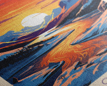 Load image into Gallery viewer, Gates Of The Arctic  National Park Travel Art, National Park Print, Minimalist Travel Art, Midcentury Modern Style Landscape Painting
