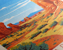 Carregar imagem no visualizador da galeria, Arches National Park, Framed Wall Art Canvas Print, Travel Poster, Travel Art, Roadtrip Decor, Cool Wall Art, Retro State Park Art
