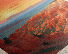 Carregar imagem no visualizador da galeria, Bryce Canyon National Park Utah Travel Art, National Park Print, Minimalist Travel Art, Midcentury Modern Style Landscape Painting
